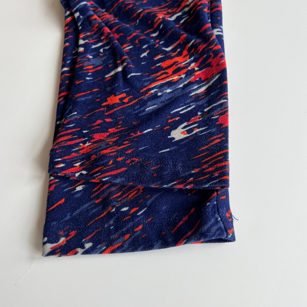 Lula Roe Blue & Red TC Leggings - Picture 3 of 5